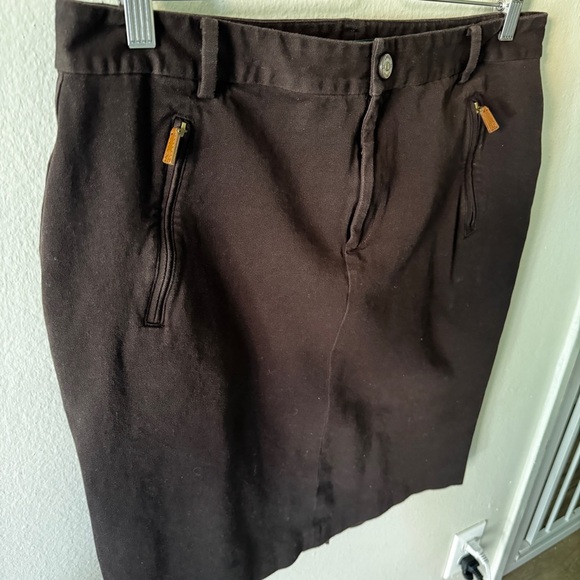 Lauren Ralph Lauren Chocolate Brown Stretch Straight Pencil Skirt size 14 - Picture 2 of 5